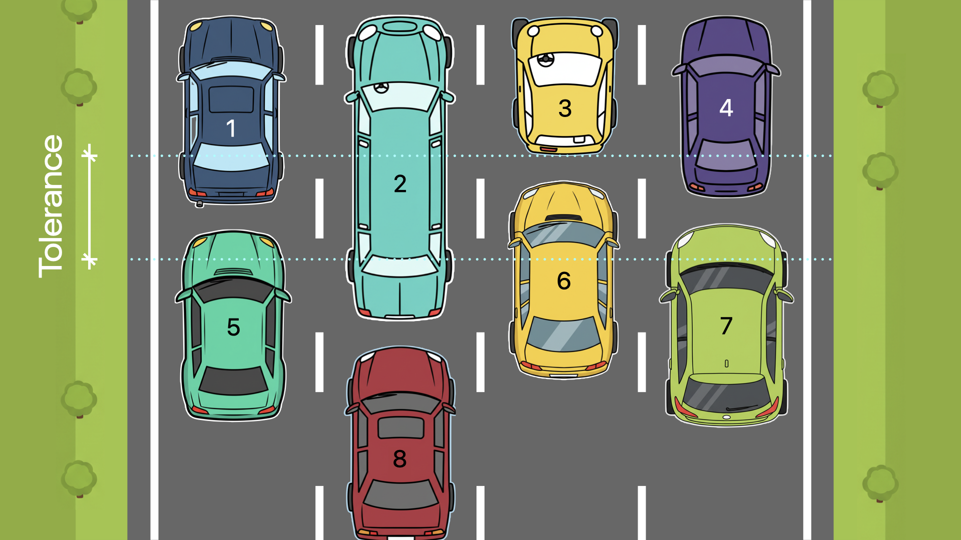 Now the highway has the cars ordered in a fashion that’s less chaotic.