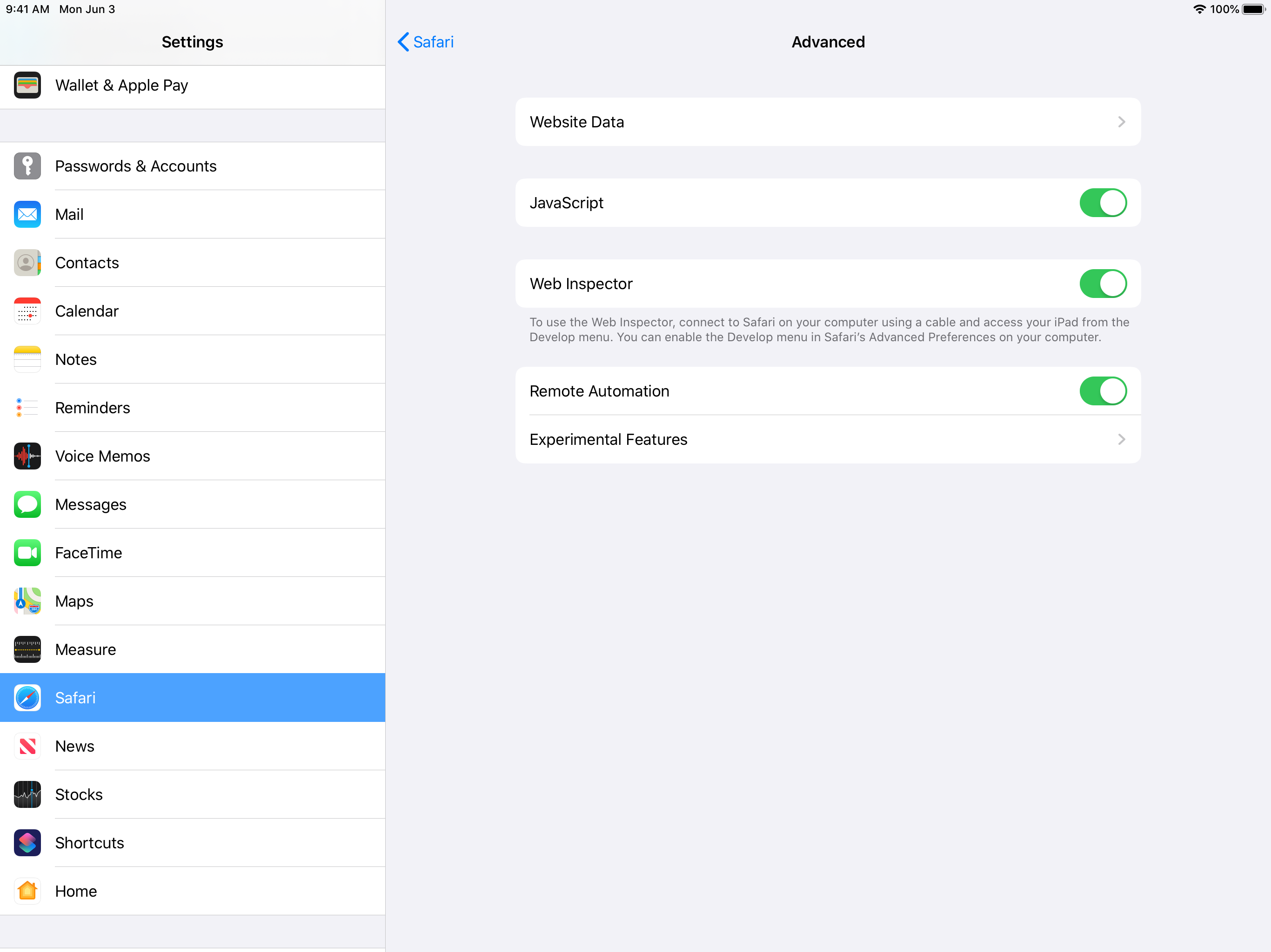 Remote Automation Setting on iOS