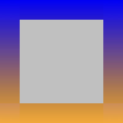Gray square with a gradient border from purple at the top to yellow at the bottom