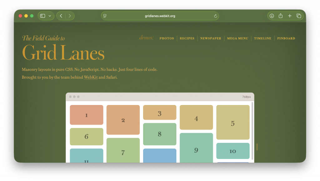 Main Grid Field Introducing the Field Guide to Grid Lanes | WebKit
