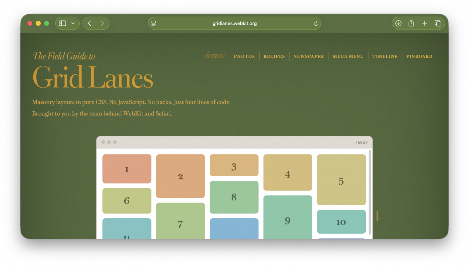 Introducing the Field Guide to Grid Lanes | WebKit