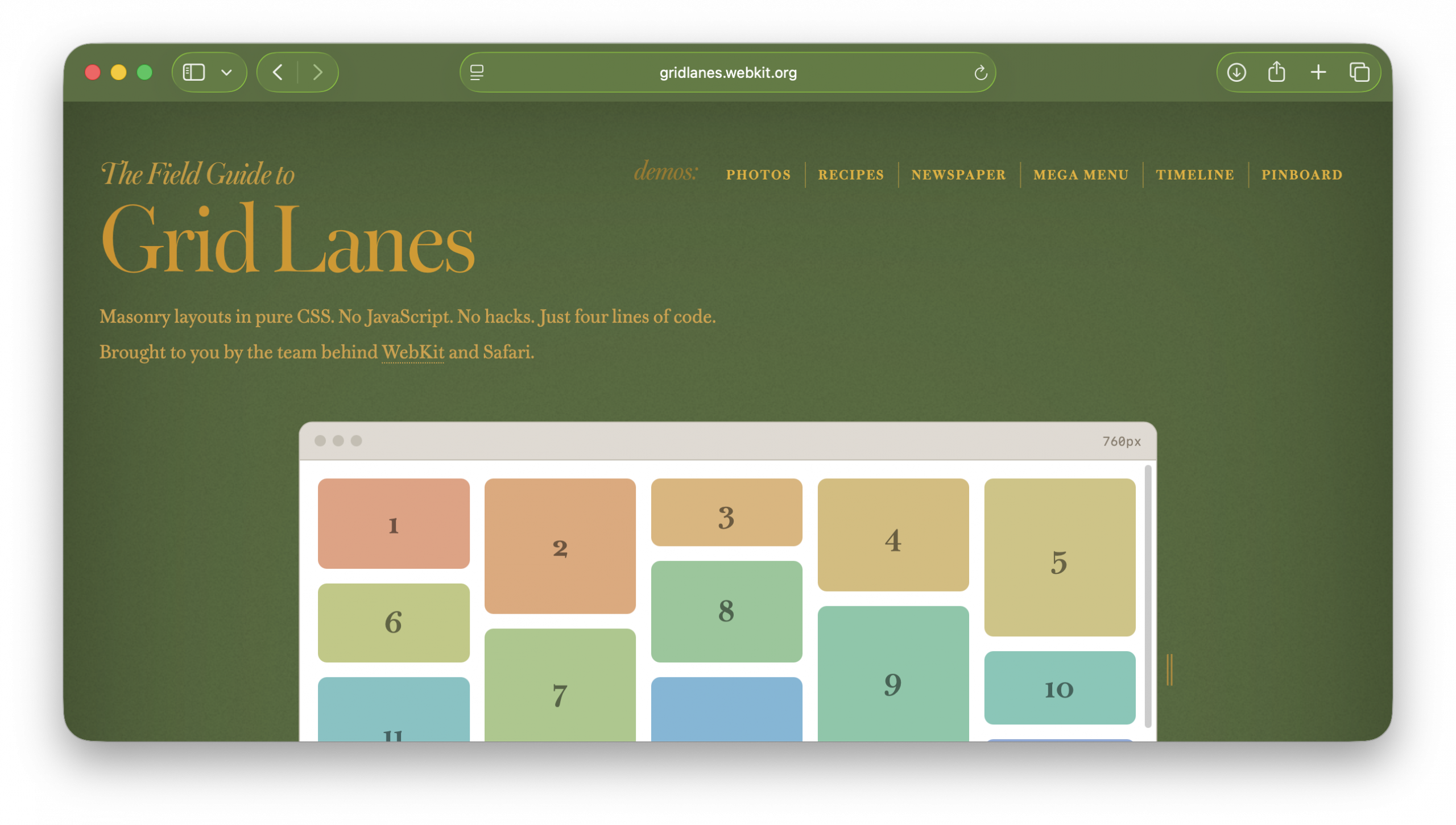 Field Guide to Grid Lanes website header