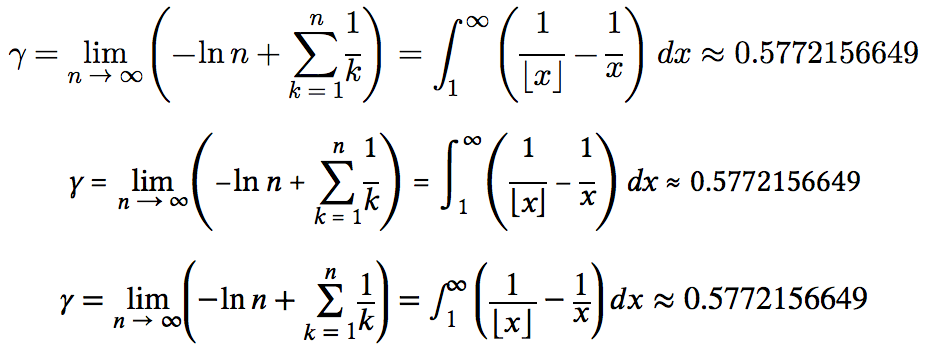 Screenshot of MathML with different fonts in Safari Technology Preview 9