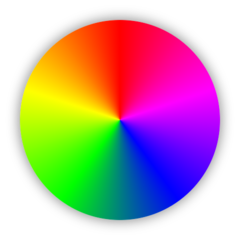 A conic gradient showing a range of Display P3 colors