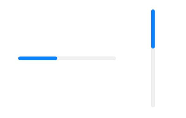 two progress bars, laid out horizontally and vertically
