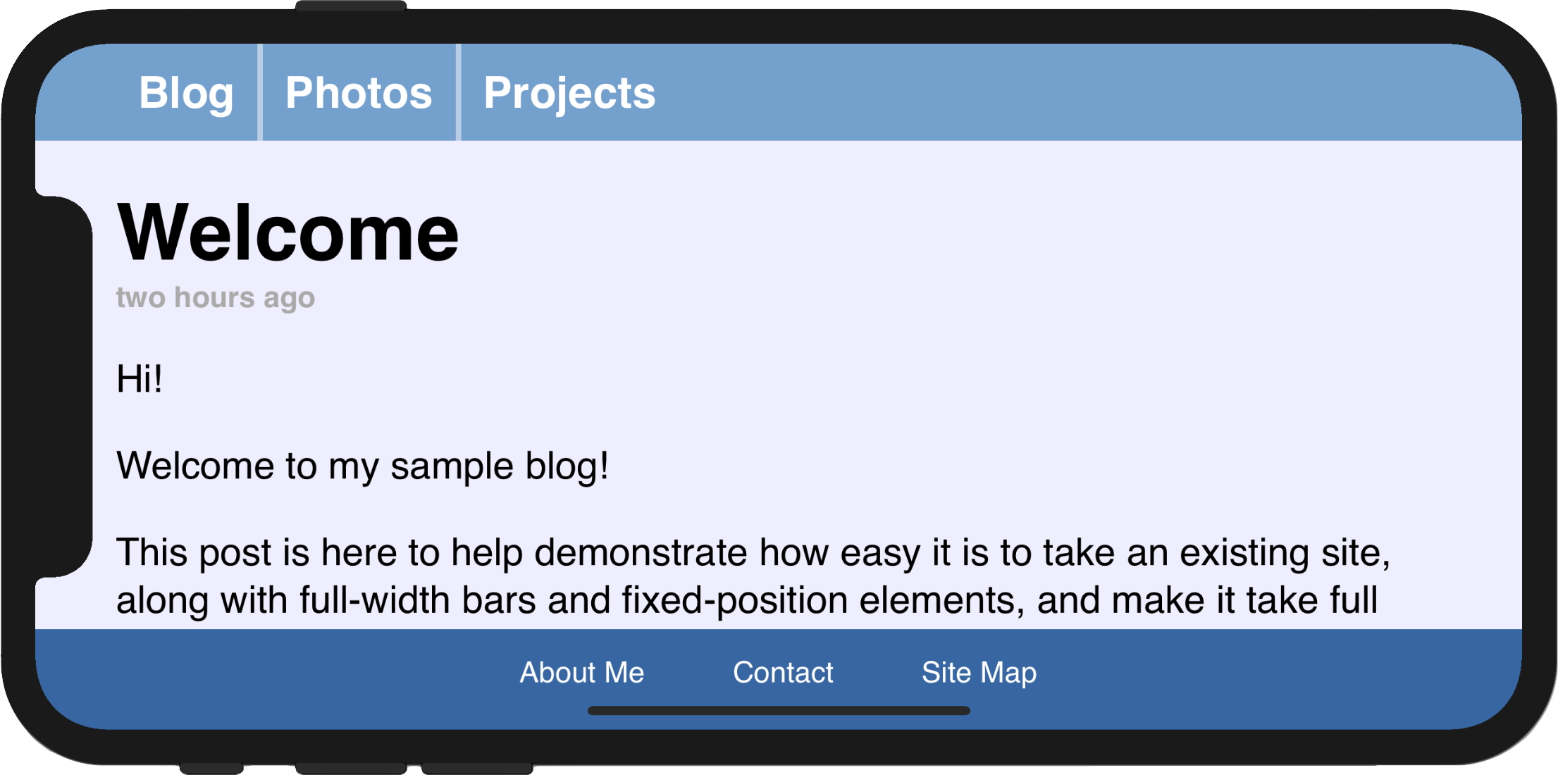 Respect safe area insets so that important content is visible.
