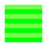Stripes of full sRGB green and full Display P3 green