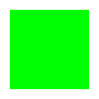 A filled square of full sRGB green