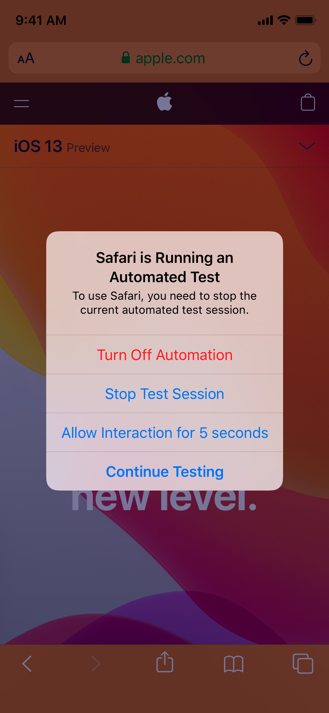 safari webdriver ipad