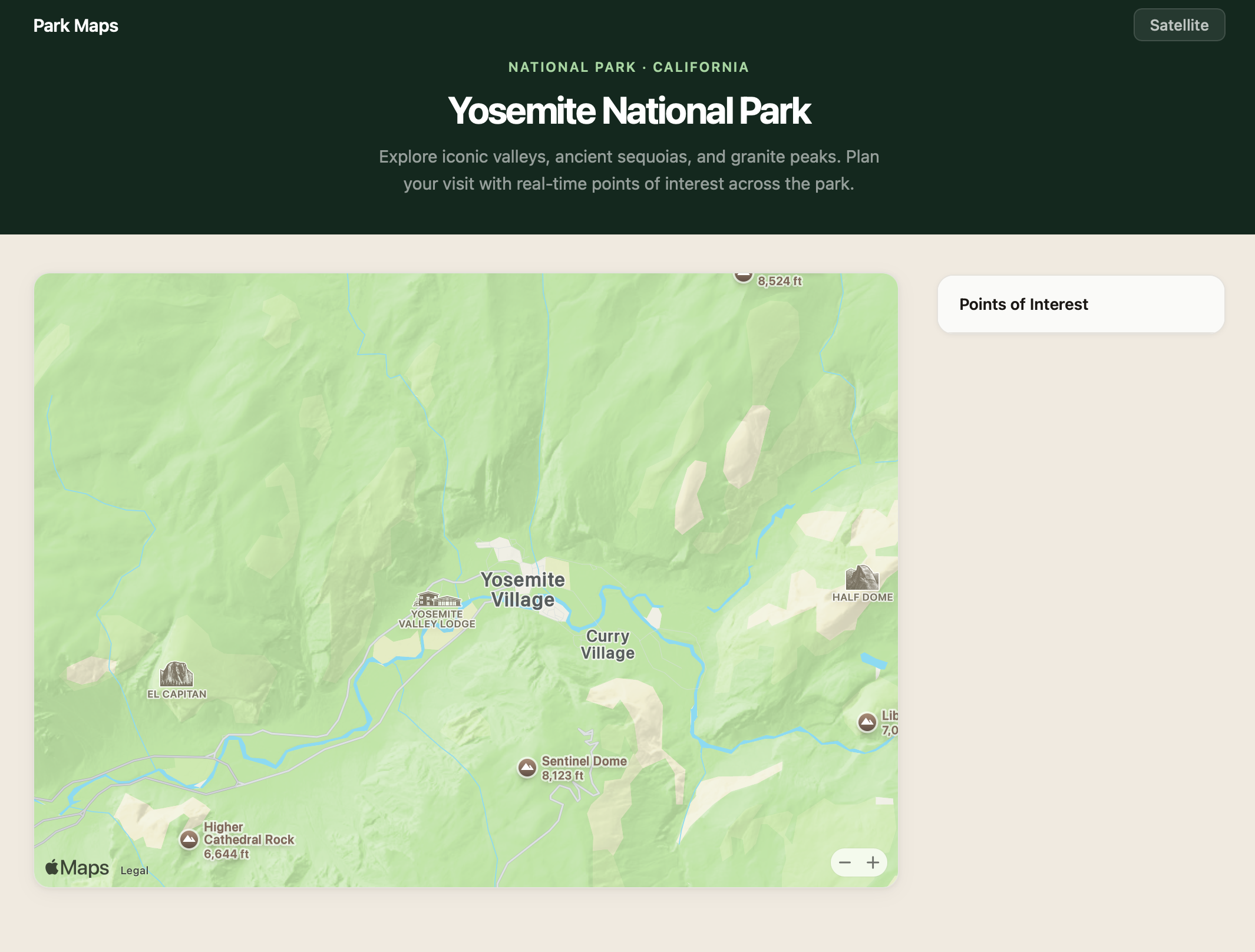 image showing map loads inside the container